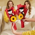 thumbnail image 4 of Graduation season simulation flower Sunflower Bear bouquet Flower Handmade Flower, 4 of 5