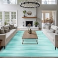 thumbnail image 3 of Turquoise Area Rugs 5'x8', Washable Small Throw Rugs for Classroom Bedroom, Modern Abstract Art Ombre Striped Indoor Outdoor Rug Non-Slip Low Pile Carpet Runner Reversible Floor Mats, 3 of 8