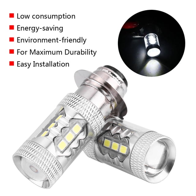 Bombilla LED H6, Iluminación Blanca, 16 Cuentas, Bombillas Antiniebla, Peso Ligero Para Coche