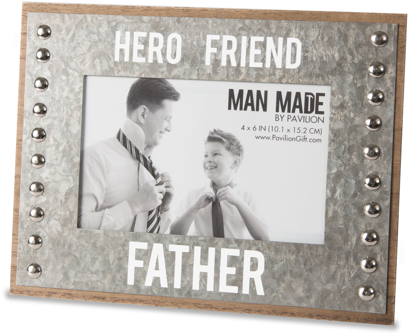Pavilion Hero Friend Father Metal Father's Day 4x6 Picture Frame for Dad