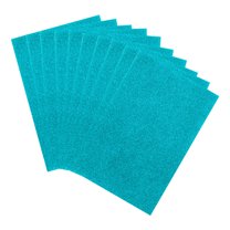 Uxcell Glitter Foam Sheets Craft Adhesive Sheet EVA Foam Sheets 10 pack Deep Lake Blue
