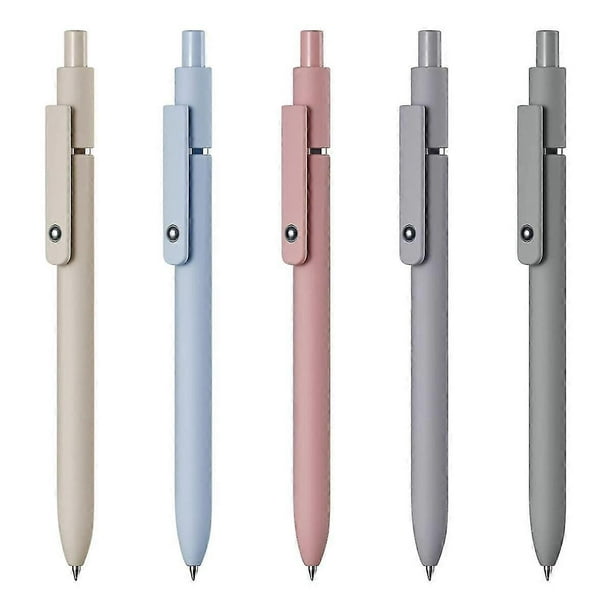 5pcs Gel Pen Ink Pen Fine Point Retractable Roller Ball Pen Black Ink Writing For School Office