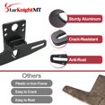 thumbnail image 2 of StarknightMT Universal UTV ATV License Plate Holder with LED Light, Heavy Duty Aluminum License Plate Mount Compatible with Polaris RZR Ran, 2 of 9