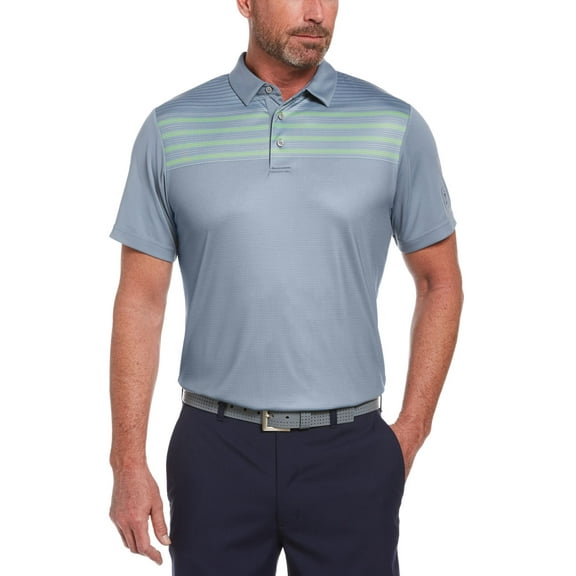 Pga Tour Mens Front-Stripe Golf Polo T-Shirts