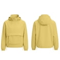thumbnail image 4 of QIYAGBSA Half Zip Windbreaker for Women Hooded Pullover Kangaroo Pocket Drawstring Hem Lightweight Long Sleeve Anorak Jacket for Outdoor Runs and Weekend Wear, 4 of 9