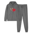 thumbnail image 2 of Recent Order 2 Piece Outfits Sweatshirt 2025 ZVAVZ Lady Colorful Heart Print Sweatsuit Sets Hooded Drawstring Pullover Tops Fashion Long Pants Lounge Set Tracksuit, 2 of 6
