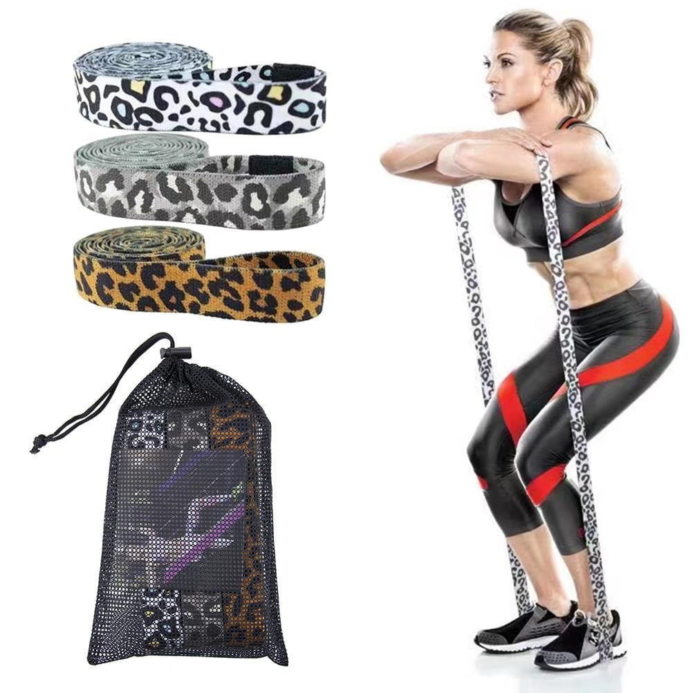 Women Long Cheetah Non-Slip Resistant Band,Perfect Body Stretching Training Band 