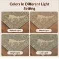 thumbnail image 7 of Design&I 8'x10' Washable Area Rug Sleek Flatweave Pet Friendly Boho Table Mediterranean Interlocking Scrollwork Abstract Vintage for King Size Bedroom, Under Bed, 7 of 7