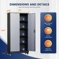 thumbnail image 3 of Metal Garage Storage Cabinet with Locking Doors and Adjustable Shelves,- 75" Rolling Steel Tool Cabinet for Home Office,Garage,Warehouse, 3 of 16