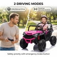 thumbnail image 2 of Ambifirner 24V 2 Seater Ride on Car Electric UTV W/Parents Remote Control,Four-Wheel Suspension,LED Lights,Portable Handle with USB,MP3,Music,Bluetooth, Power Displar, 2 of 7