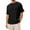 Black, variant on ZCFZJW Linen Shirts for Men Lightweight Casual Short Sleeve Round Neck Basic Athletic Tees Shirt Loose Fit Comfy Pullover Tops Sky Blue XL