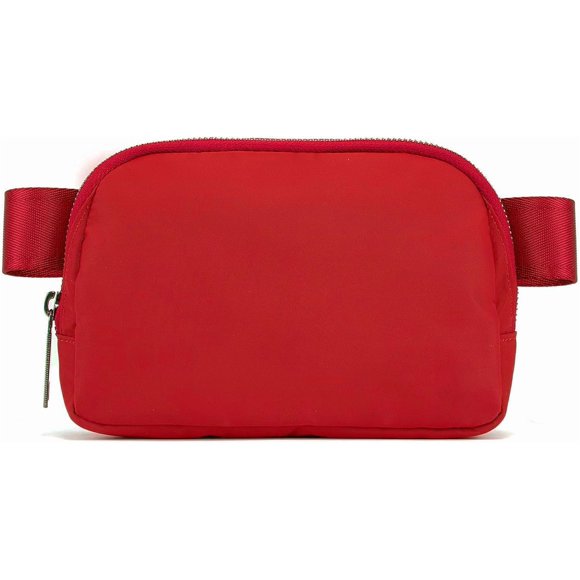 czcpp-Fanny Pack Cross Body Bag Small Crossbody Bags for Women Men Trendy Nylon Waterproof Mini Purse Travel Running Belt Bag Lulu Dupes Bum Hip Chest Waist Pack Side Bag Must Have Red