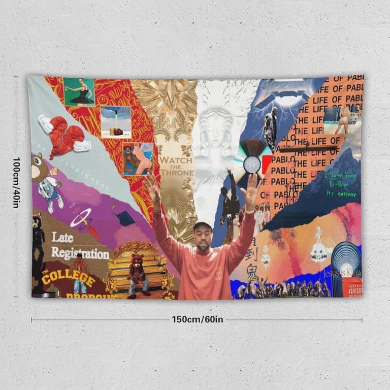 Kanye Singer West Tapestry Rapper Ye Albums Tapestry flag for