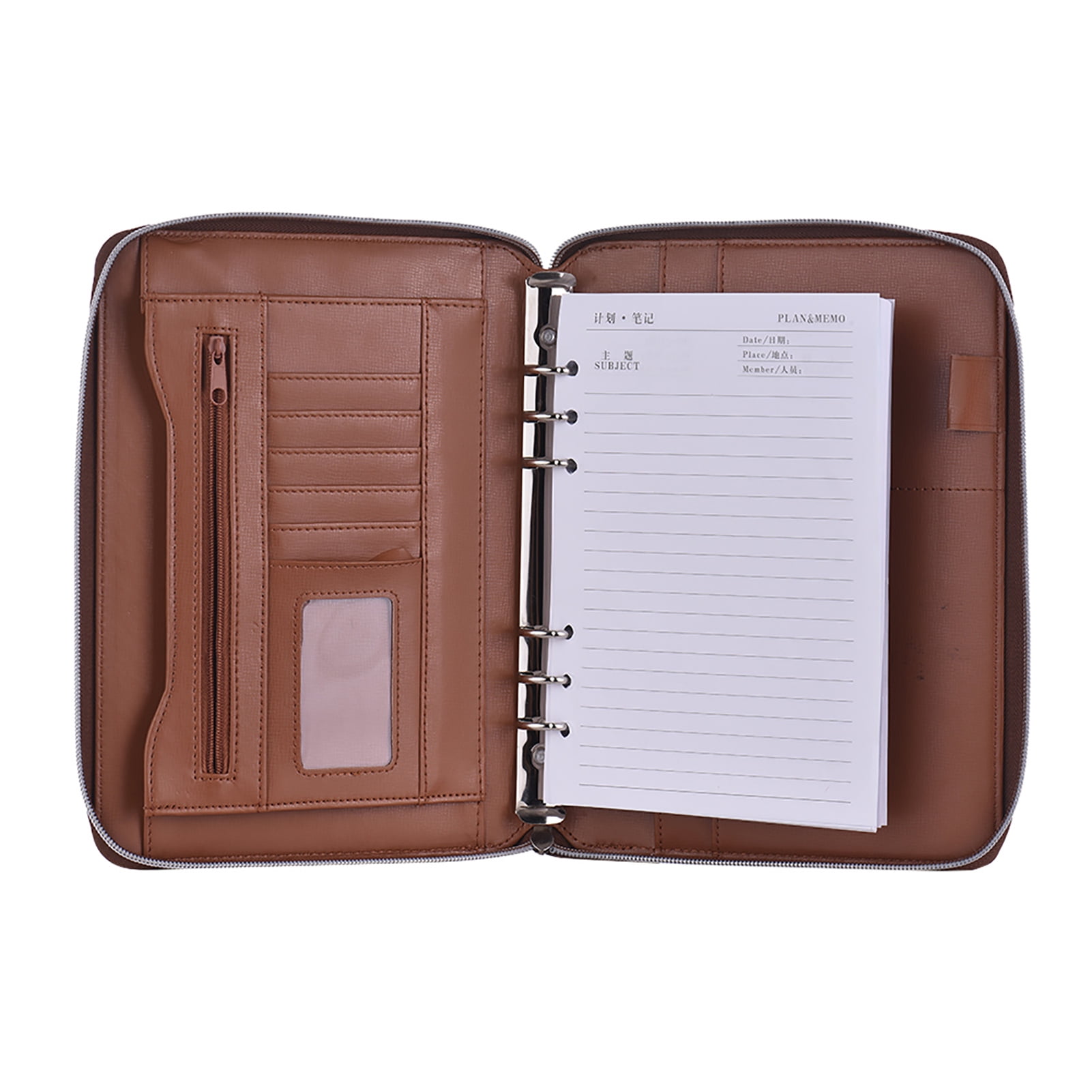walmeck Professional PU Leather Padfolio Business Portfolio Holder
