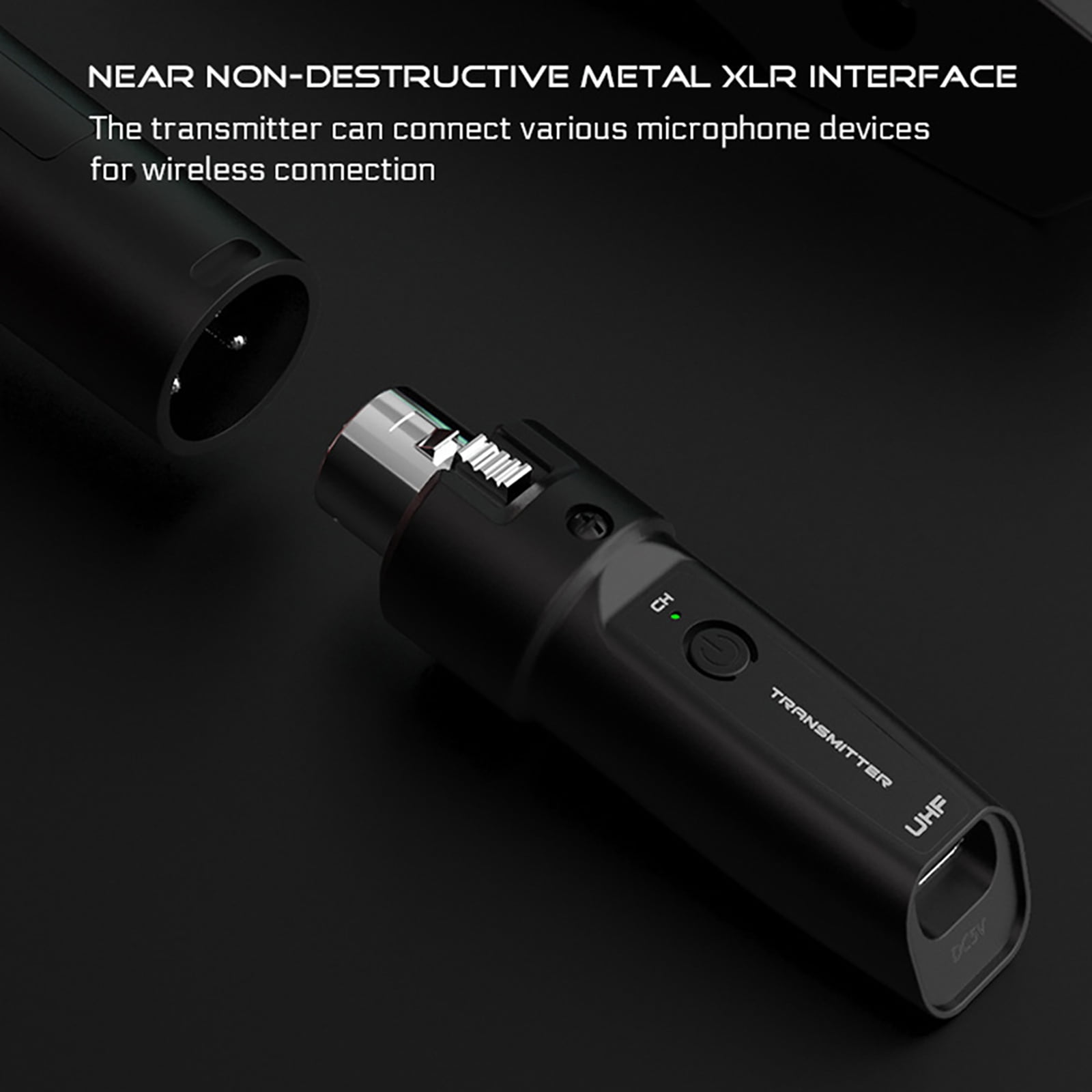 TAPDRA Wireless Guitar XLR Mic System for Professional Audio Mixing - 20 Channels, -88dB Sensitivity, ABS Material