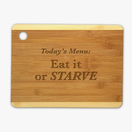 - Monogram Online Professional 1 piece Wood Cutting Board Eat it or Starve Large: 9.25