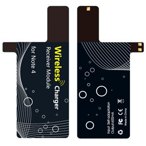 Qifull QRN4 Ultra-thin Qi Wireless Charger Charging Receiver Module for Galaxy Note 4 N910 /N910F /N910A /N910T /N910P /N910V /N910R4 /N910w8 (Black)