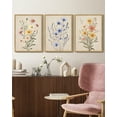 thumbnail image 5 of Drsoum Flower Wall Decor Colorful Botanical Pictures Art Bathroom Home Office 11x14in3pcs Natural Framed, 5 of 5