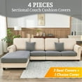thumbnail image 2 of ectional Couch Covers for Sofa Cushion L Shaped Couch Cover Washable Soft Couch Cushion Covers Stretch Sofa Slipcovers with 2 Pcs Pillowcases(4-Piece 3 Seater, 2 of 14