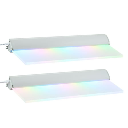 onn RGBIC LED Floating Shelves, 2 Pack