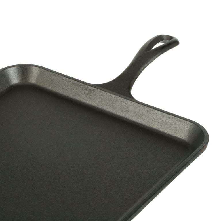 Lodge Cast Iron Chef Collection Square Grill Pan, Pre-Seasoned - 11 in