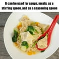 thumbnail image 4 of 1pcs Soup Spoon Wonton Soup Spoons, Chinese Ramen Dumpling Pho Rice Noodle Soba Soup Spoons, Red and Black Spoons, 4 of 7