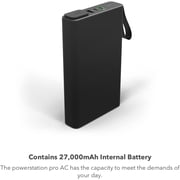 mophie powerstation pro AC (2023) - 27 00 mAh External Battery compatbile with MacBook & iPad Portable PD battery with 100W of AC & 60W USB-C Fast Charge integrated carry strap - USB-C cable included.