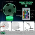 thumbnail image 3 of 3d Illusion Lamp, Night Light With Color Changing And Smart Touch Control(football), 3 of 5