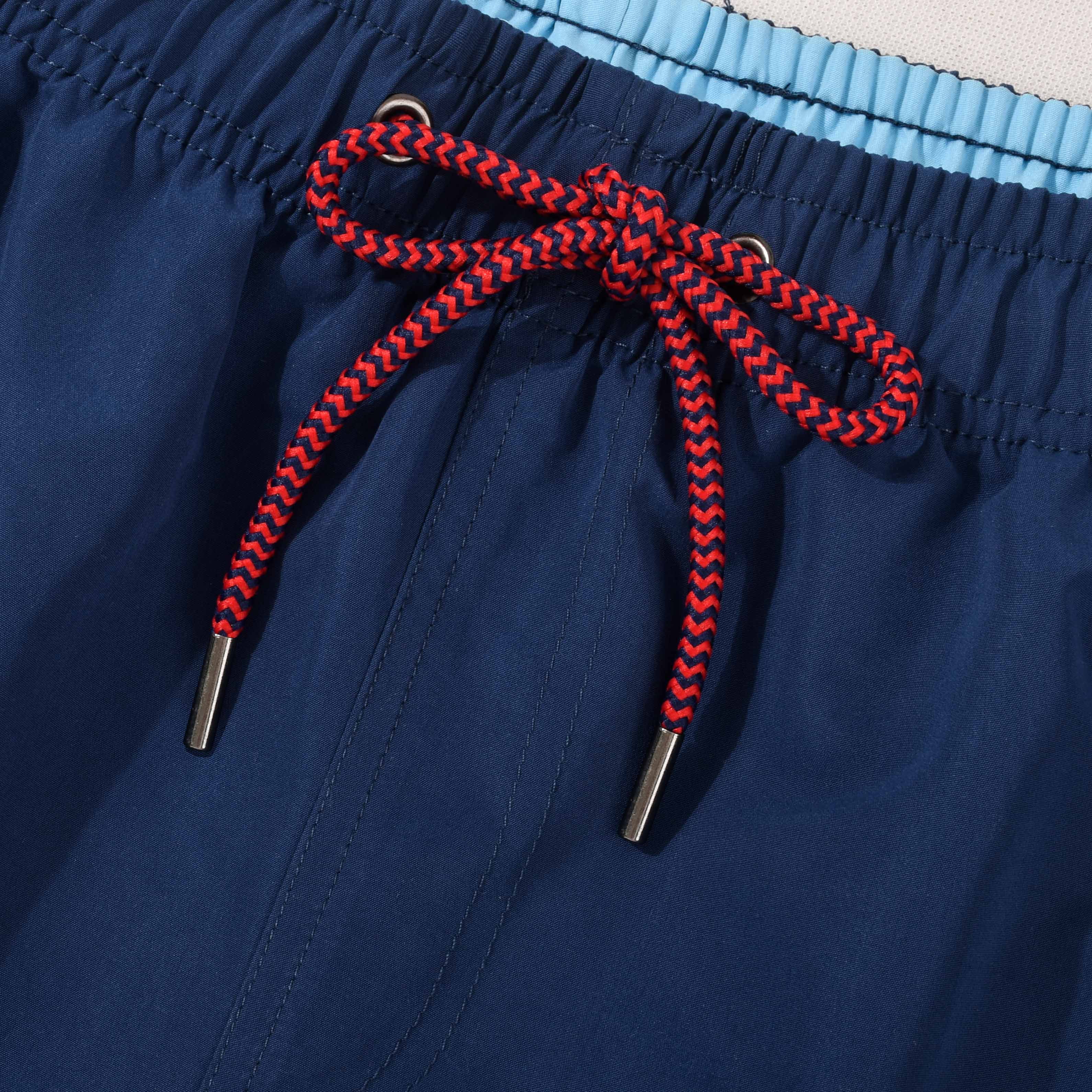 3 Pcs Mens Swim Trunks With Mesh Liner Quick Dry Bathing Suit Swimswear Navy Blue Light Blue Royal Blue Size L