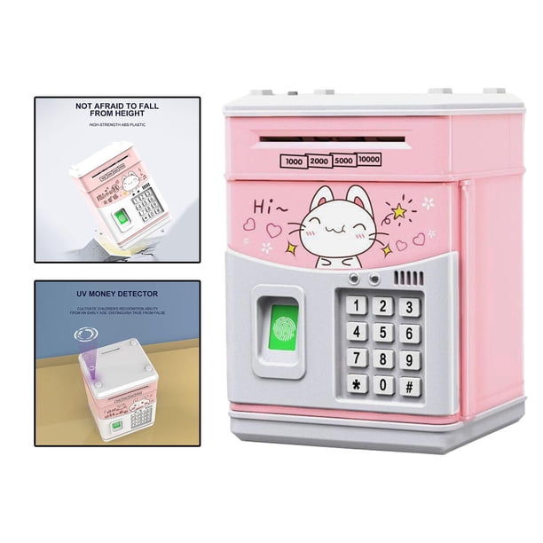 ATM Piggy Protección de contraseña Juegos de imaginación Juguetes automático de dinero Apertura automática de puerta Reconocimiento facial Gato Baoblaze juguetes caja de dinero