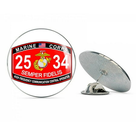 5.5 Central Pin - High Frequency Communication Central Operator Marine Corps MOS 2534 USMC US Marine Corps Military Steel Metal 0.75