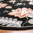 thumbnail image 3 of Safavieh Chelsea Emmet Bordered Wool Area Rug, Black, 3' x 3' Round, 3 of 11