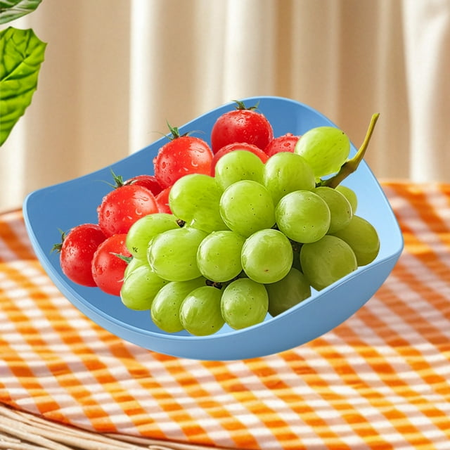 Platos de plástico para frutas, ideales para aperitivos, dulces y melón. Bandeja para servir en el hogar, perfecta para la sala de estar, como recipiente para verduras y para almacenar frutos secos.