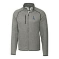 thumbnail image 2 of Men's Cutter & Buck Heather Gray Northern Arizona Lumberjacks Mainsail Sweater-Knit Full-Zip Jacket, 2 of 3