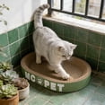 thumbnail image 4 of Cat Scratcher Cardboard Bed, Oval Shape Cat Scratching Lounges Bed with Catnip, Circle Cat Scratcher, Modern Cat Scratcher _ B, 4 of 6