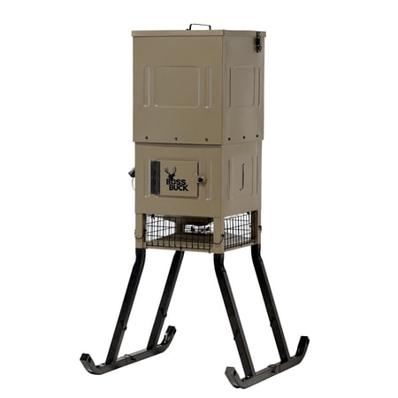 Boss Buck Stand & Fill Sled Feeder with Evolution Spin Plate 300 Pound Capacity