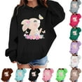 thumbnail image 4 of Tween Girls Hoodies Sweatshirts Cute Bunny Print Pullover Kids Casual Outerwear Warm Jacket Fall Winter Clothes Grey Size 10-11T, 4 of 4