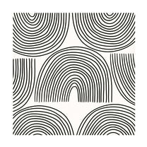 Canvas Wall Art - Line and Brush 'Rainbow Lines Rainbow' Wall Art for Living Room, Bedroom, or Office Décor by Trademark Fine Art - 24 x 24 Inches