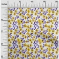 thumbnail image 2 of oneOone Viscose Jersey Yellow Fabric Floral Sewing Fabric By The Yard Printed Diy Clothing Sewing Supplies 60 Inch Wide, 2 of 4