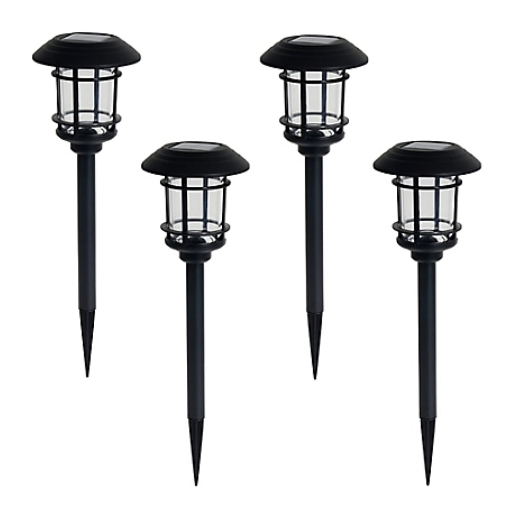 LuxLandscape SLR2027AS Automatic Round Solar Light, 4 Pack
