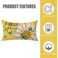 thumbnail image 2 of Hello Spring Lumbar Decorative Rectangle Pillow Cover 12 x 20, Daisy Flower Yellow Porch Patio Outdoor Pillowcase, Floral Butterfly Seasonal Sofa Couch Cushion Case Home Decor, 2 of 5