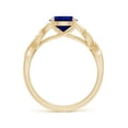 thumbnail image 2 of ANGARA Lab Grown 1.75 Ct Blue Sapphire Celtic Knot Engagement Ring for Women in 14K Yellow Gold (Size-9x7mm) | September Birthstone, Anniversary, Jewelry Gift for Women | Lab-Grown Blue Sapphire Ring, 2 of 8