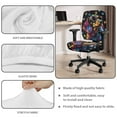 thumbnail image 6 of FKELYI Office Chair Slipcovers Colorful Funny Dachshund Dog Paw Print Removable Chair Covers Pack of 2 Breathable Desk Chair Covers Computer Chair Backrest and Cushion Seat Cover, 6 of 7