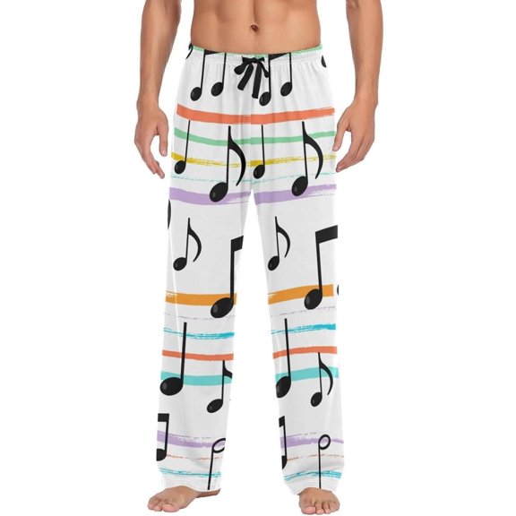 GZHJMY Music Notes Pajama Pants For Men, Men's Separate Bottoms, Lounge Pants with Pockets, Christmas New Year Birthday Gifts, Medium, Christmas New Year Birthday Gifts, Medium