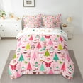 thumbnail image 3 of Homewish Colorful Xmas Tree 7-Piece Twin Bedding Sets,Cute Christmas Reindeer Snowman Bedding Comforter Set,Red Santa Claus Sheet Sets For Girls Kids,Super Cozy Room Decor Reversible, 3 of 9