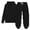 Black, variant on GobdXE Solid Boys Girls 2 Piece Outfit Hooded Sweatshirt Jogger Pants Casual Kids Tracksuit Clothing Set Beige,12-13 Years