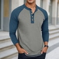 thumbnail image 2 of Nafuu Males T Shirts Multicolor Henley Long Sleeve Soft Blend Tee For Casual Wear And Layering Comfort Breathable Vacation Classic Tees Men, 2 of 7