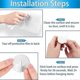 thumbnail image 5 of 12 Pcs Plastic Hooks Self Adhesive, Sticky Hooks Removable Wall Hooks,stick On Hooks For Hanging Co Ty, 5 of 5