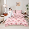 thumbnail image 4 of Homewish Cartoon Blue Bowknot Boy Girl Bedding Comforter Set 2pcs,Polka Dots Twin Comforter Sets Microfiber,Abstract Geometric Stripes Breathable Bedding Set,Super Cozy Room Decor,Reversible, 4 of 8