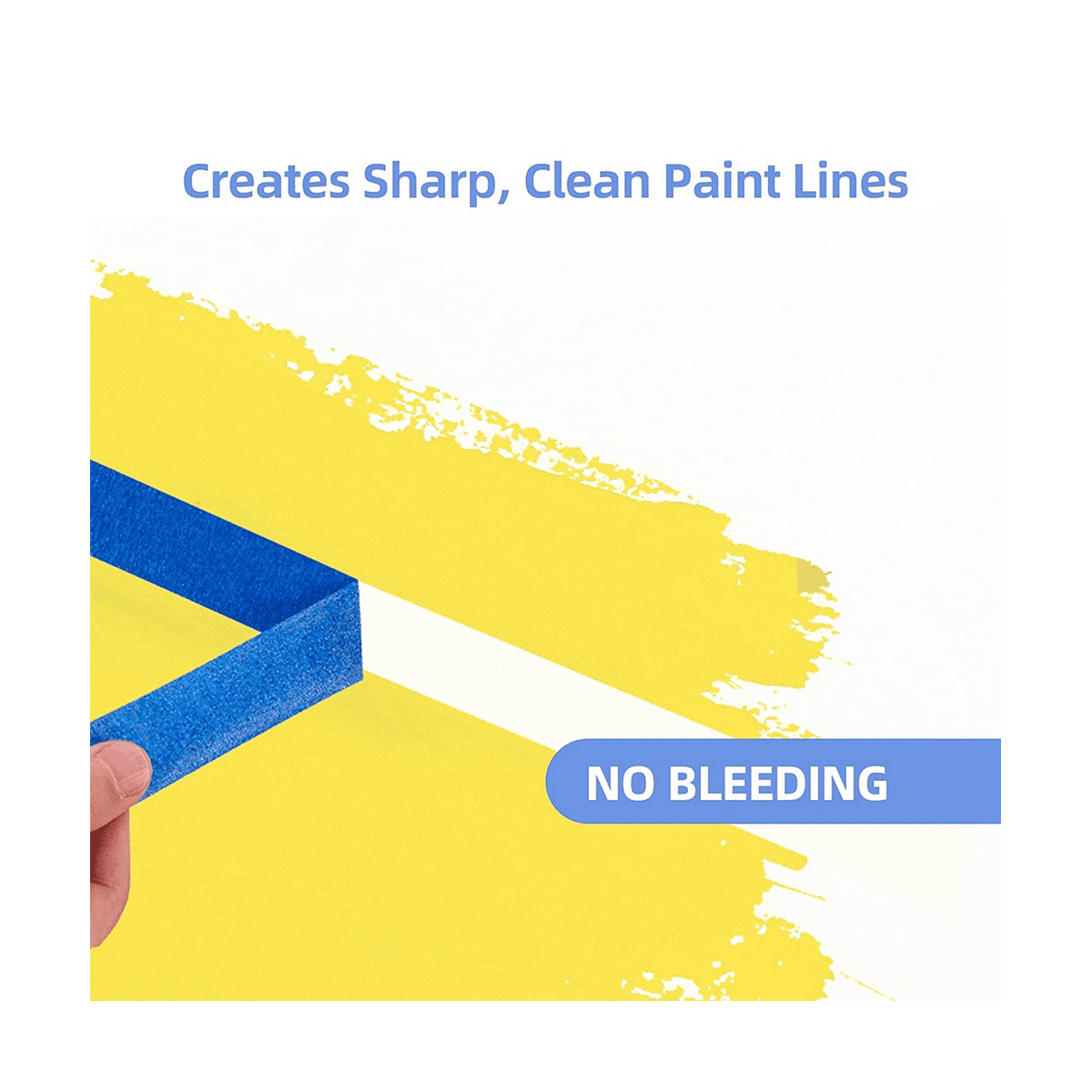 Blue Painters Tape- 6 Packx1 Inchx55 Yards, Crepe Paper Masking Tape